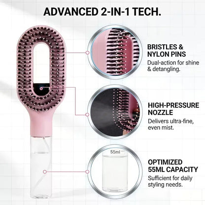 SprayBrush™  - 2-in-1 Anti-Frizz Hair Brush