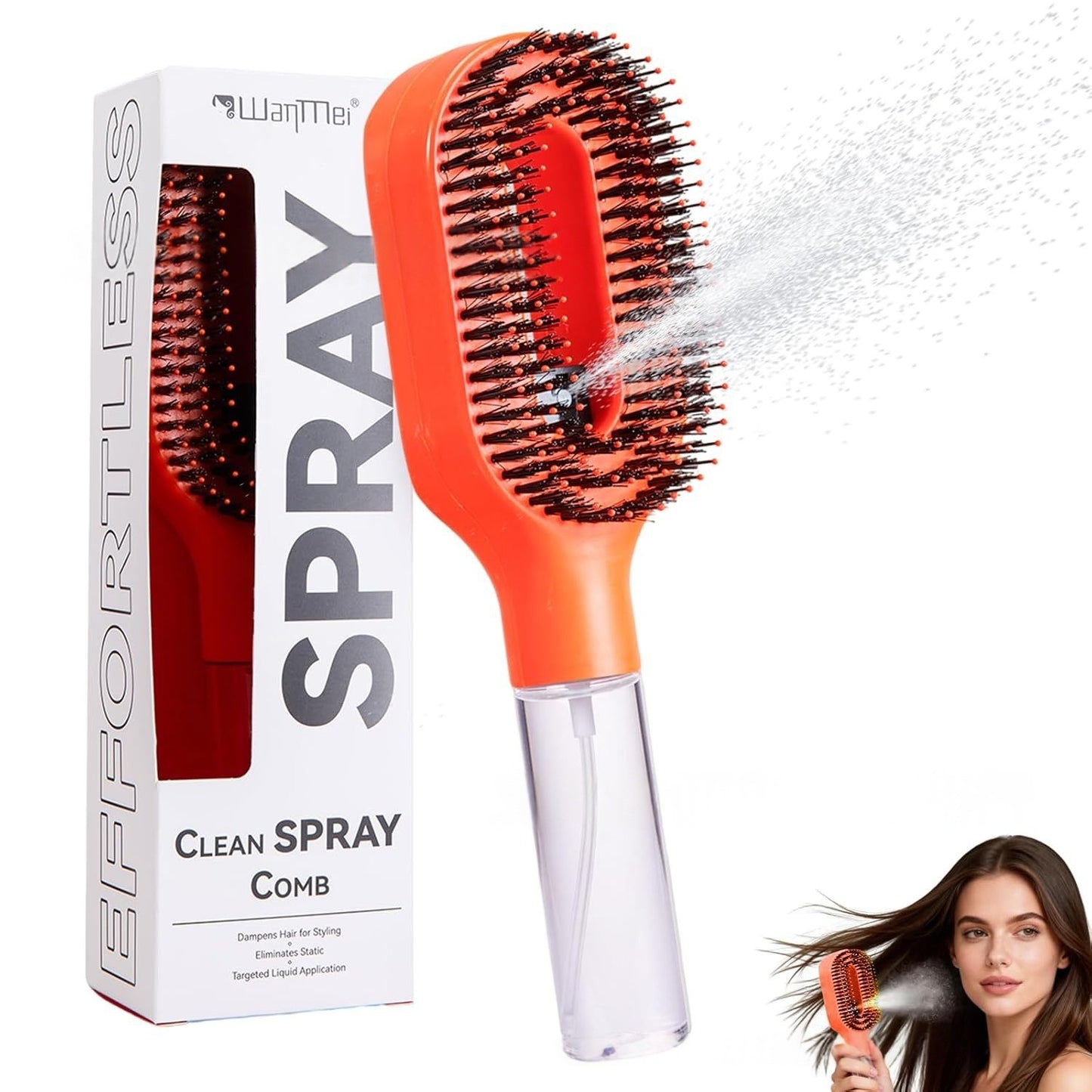 SprayBrush™  - 2-in-1 Anti-Frizz Hair Brush
